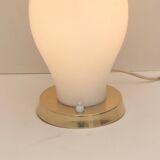 Lampe en opaline et laiton, Italy 1960