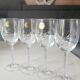 Lot of 4 large red wine glasses. Fleury cut Epi/Crystal Arques 24.5cl