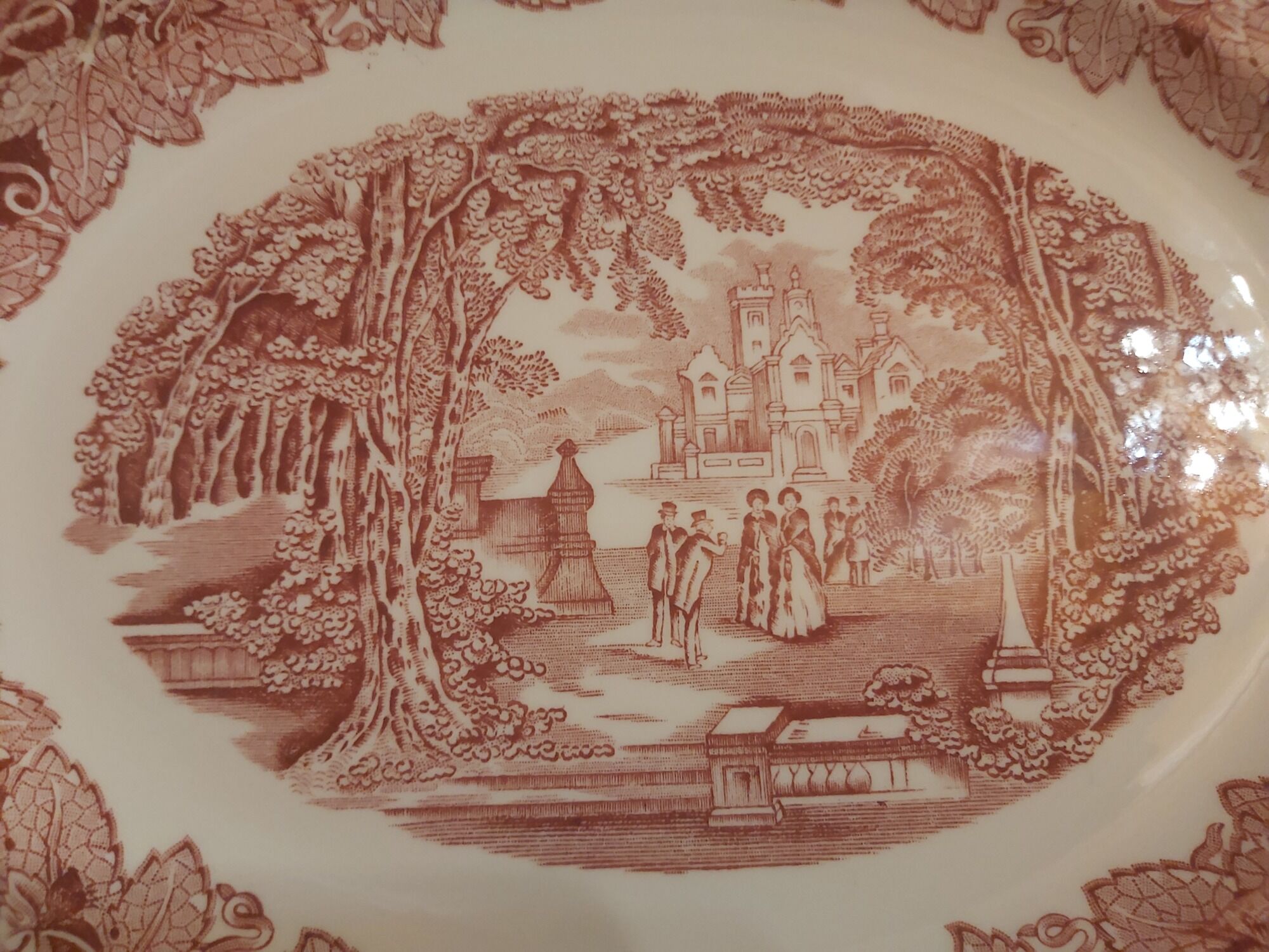 Oval dish in English porcelain Mason's Ironstone Vista