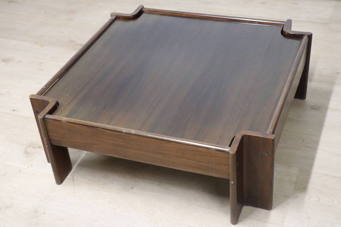 “Zelda” coffee table by Sergio Asti in rosewood, 1960