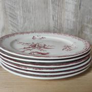 6 assiettes à dessert modèle Fontanges par Sarreguemines
