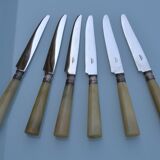 6 old table knives signed J Ott Coutellerie de Colmar
