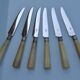 6 old table knives signed J Ott Coutellerie de Colmar