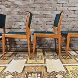 Set of 4 Scandinavian chairs 1960