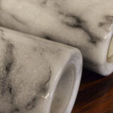 Set of table accessories in Carrara marble