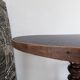 Table d'appoint ronde, pied en chêne tourné