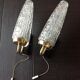 Pair of brass sconces and tulip glass 60
