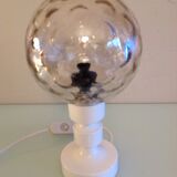 Bedside lamp globe in tinted glass / vintage 60s-70s