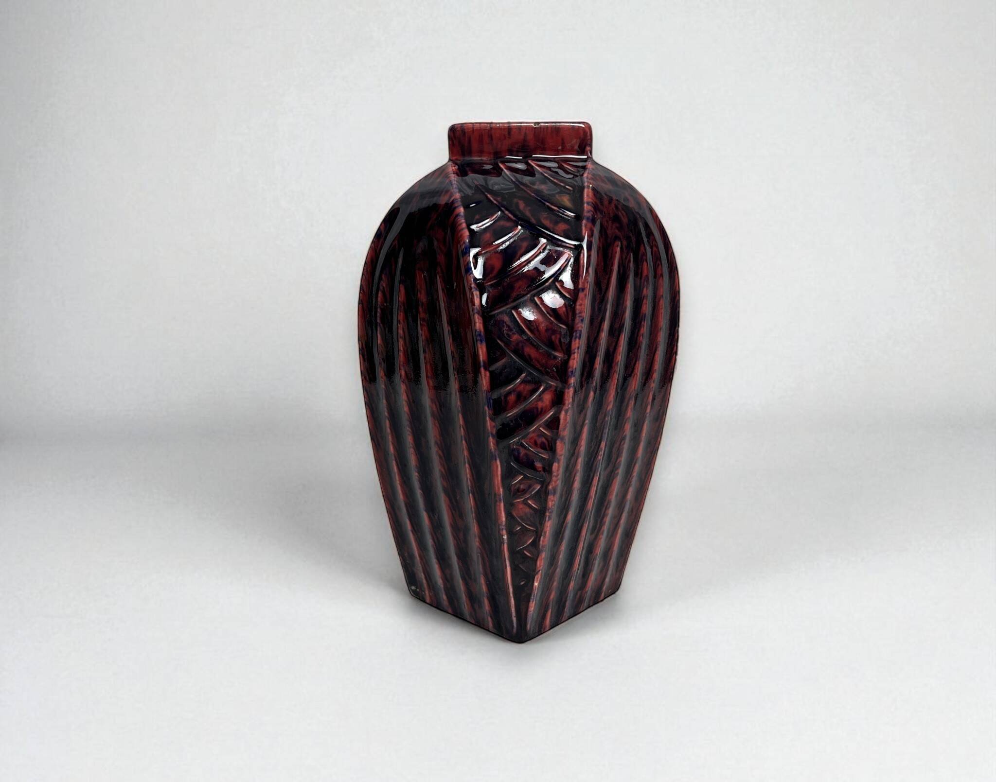 Art Deco, polychrome ceramic vase circa 1930