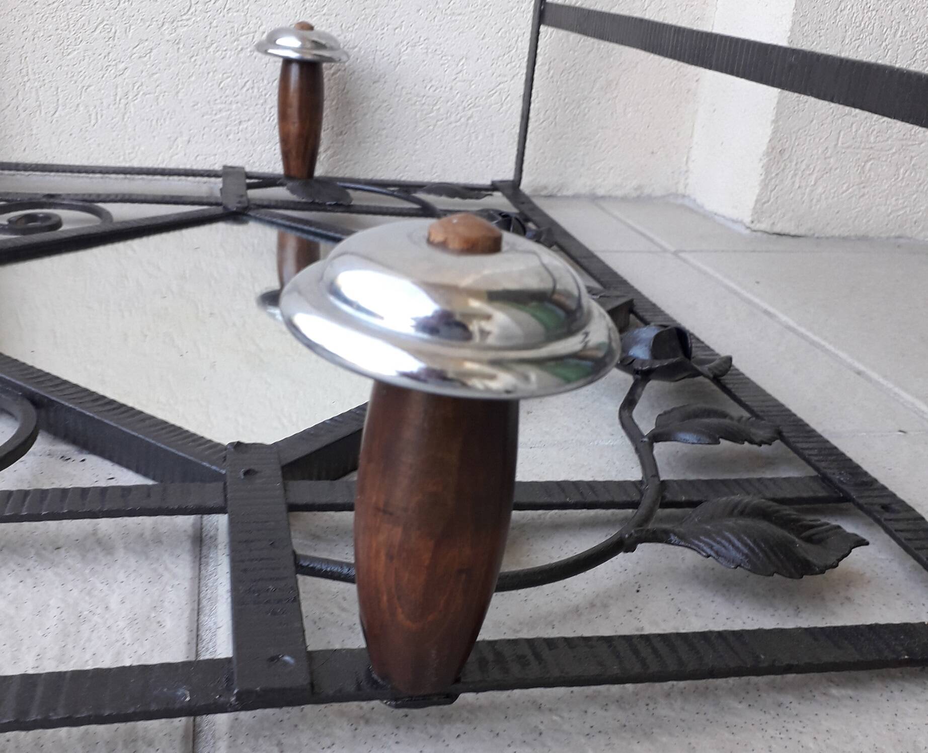 Wrought iron coat rack