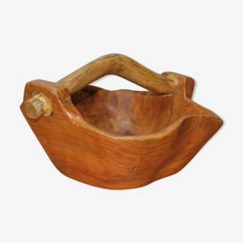 Olive wood basket