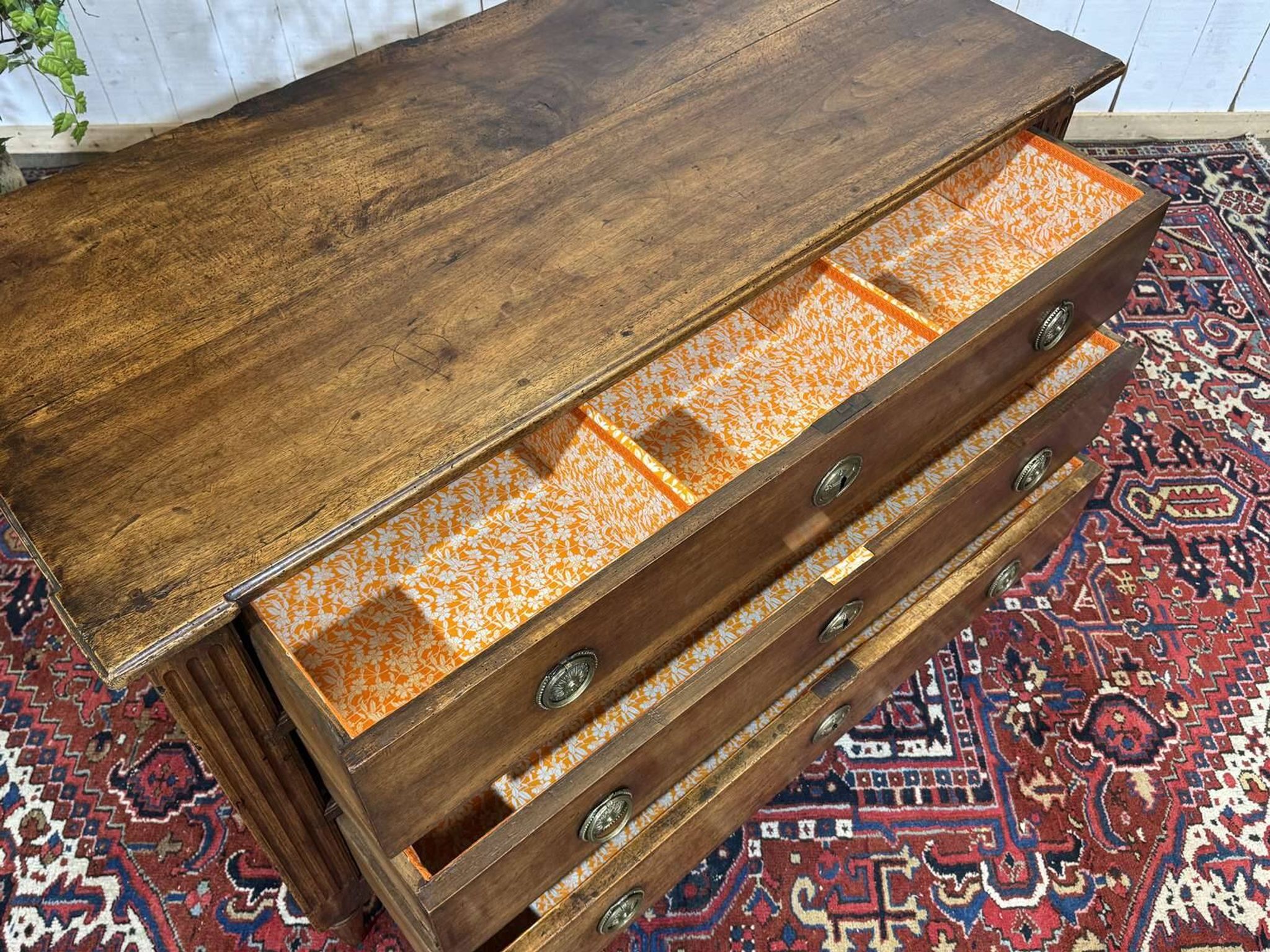 Louis XVI commode from the 18th century in walnut.