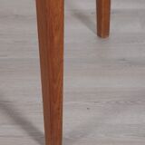 Table ronde vintage des années 80 en bois de teck design italien