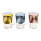 3 vintage shot glasses 70