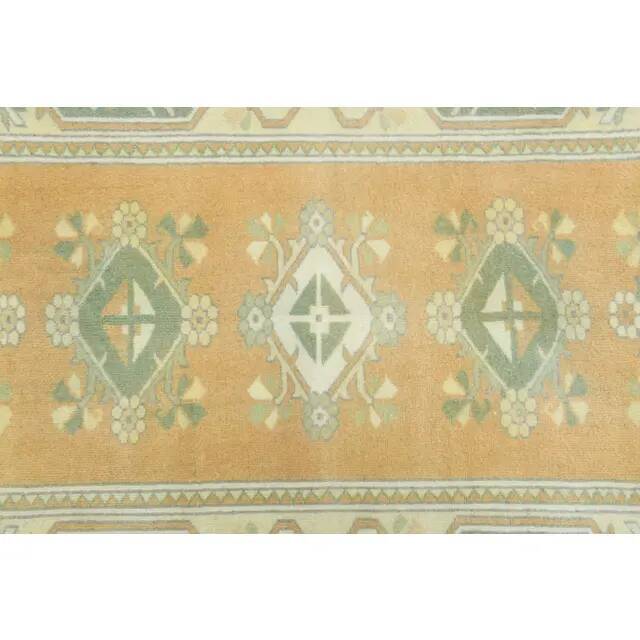 Vintage Turkish Oushak Handmade Wool Cotton Beige Area Rug 162x242
