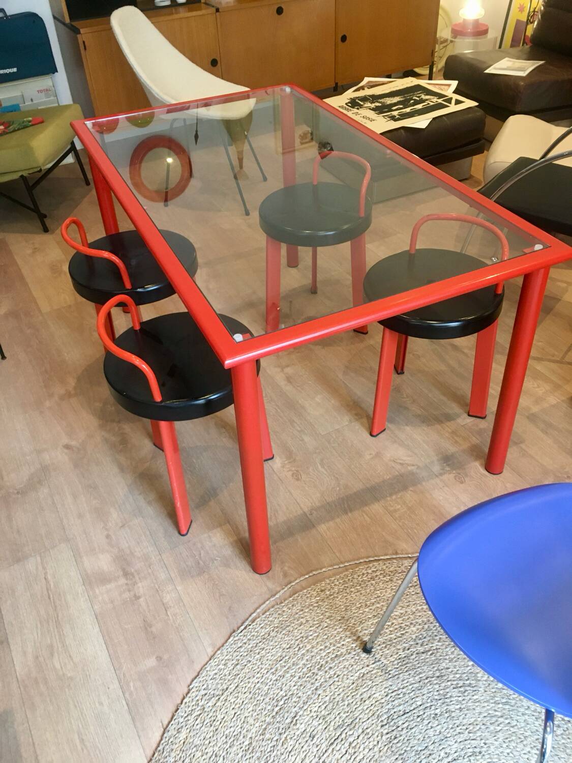 Table and stools, Italy, 1980s