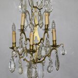 Large Bronze Wall Light with Pendants