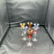 6 crystal coloured liquor glasses