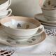 Set of 6 coffee, tea, chocolate cups, antique Limoges porcelain