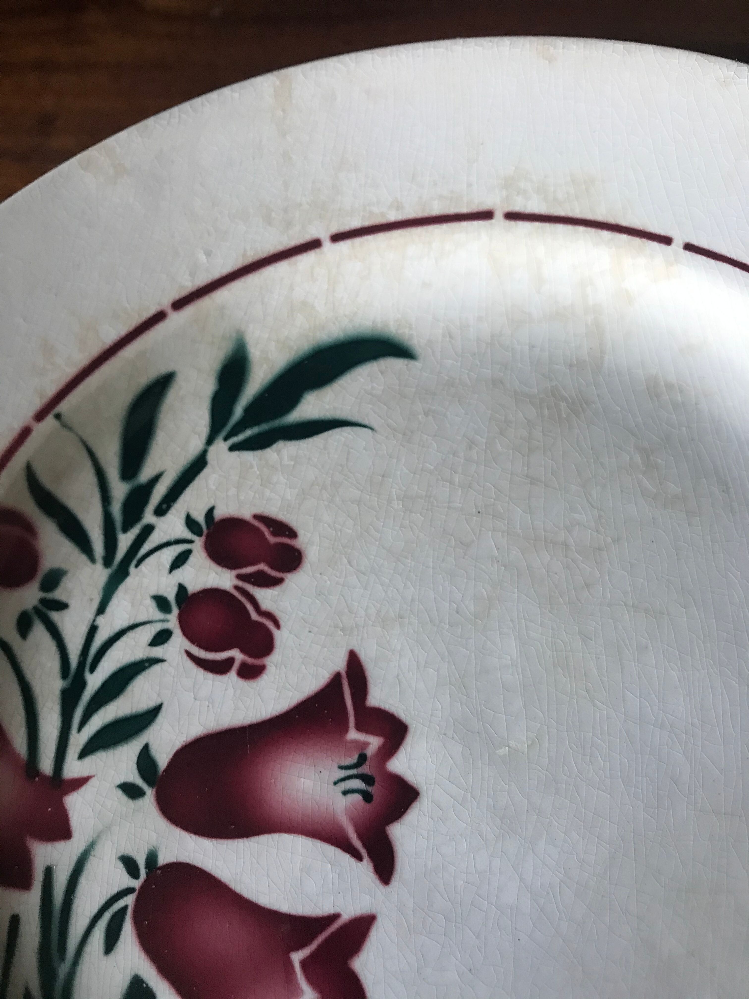 Assiettes plates St Amand