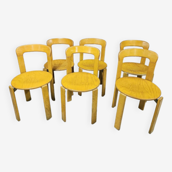 Lot chaises bruno rey 1970" vintage