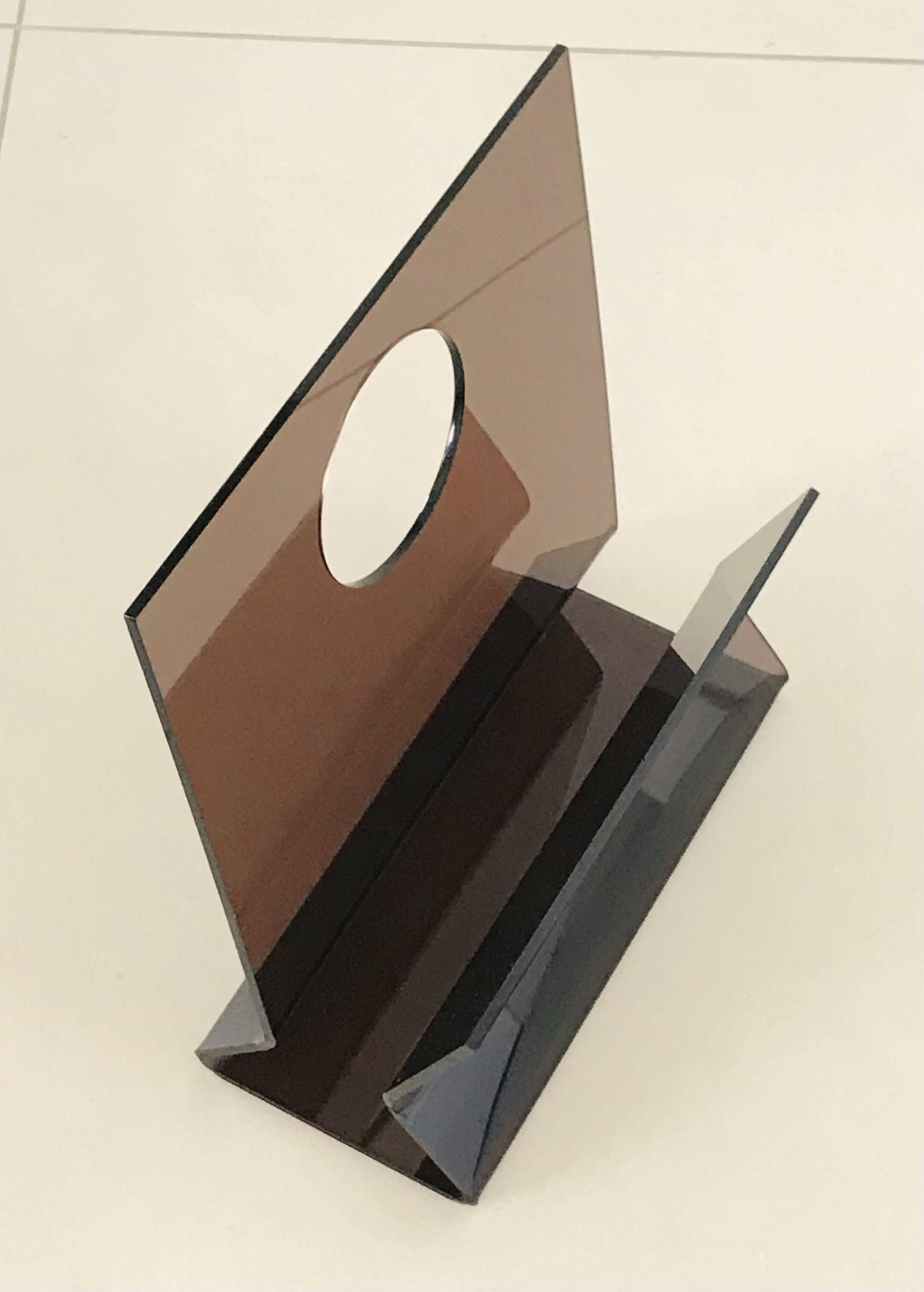 Altuglas magazine rack by Michel Dumas, France, 1970s