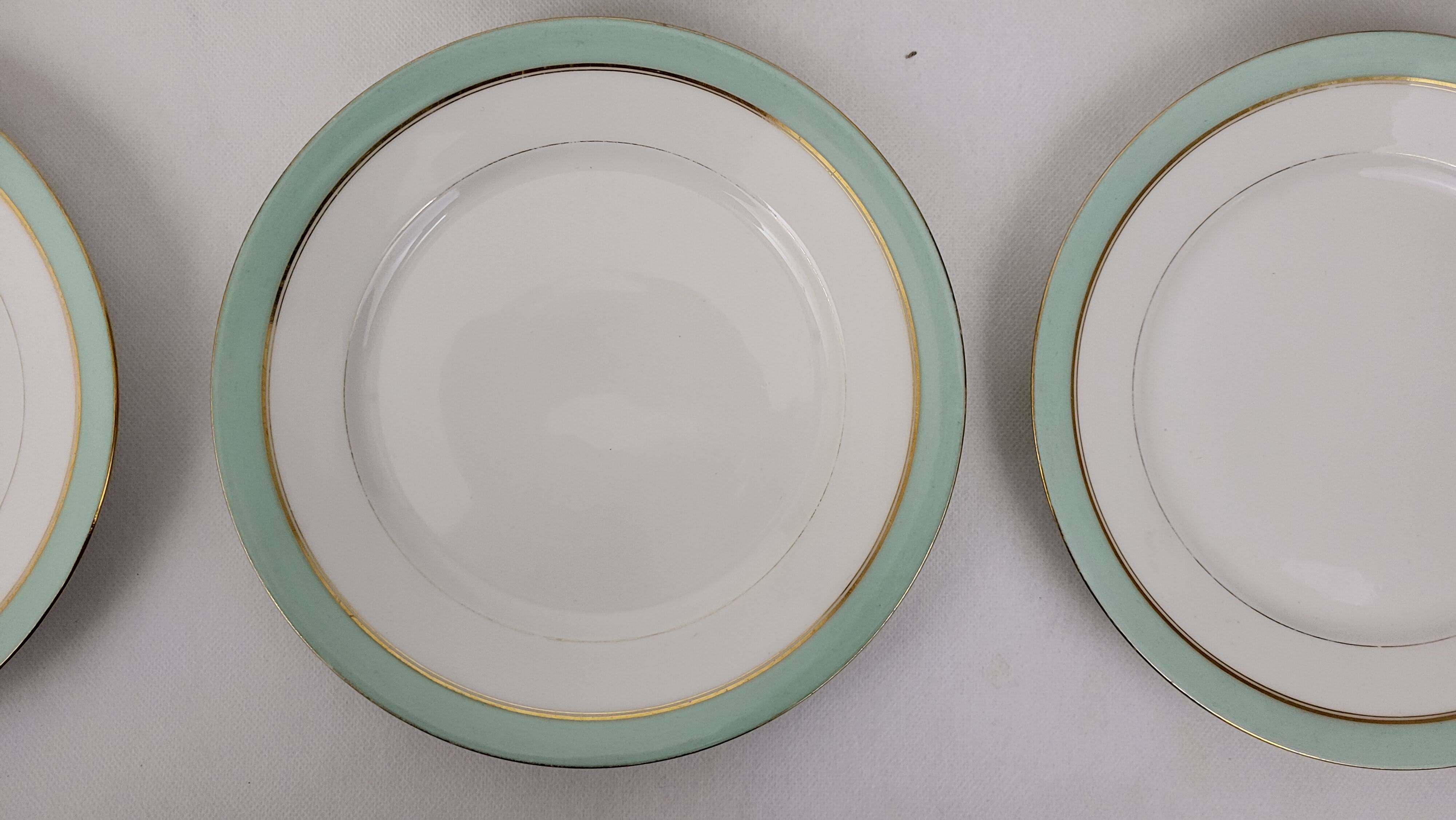6 Paris porcelain dinner plates