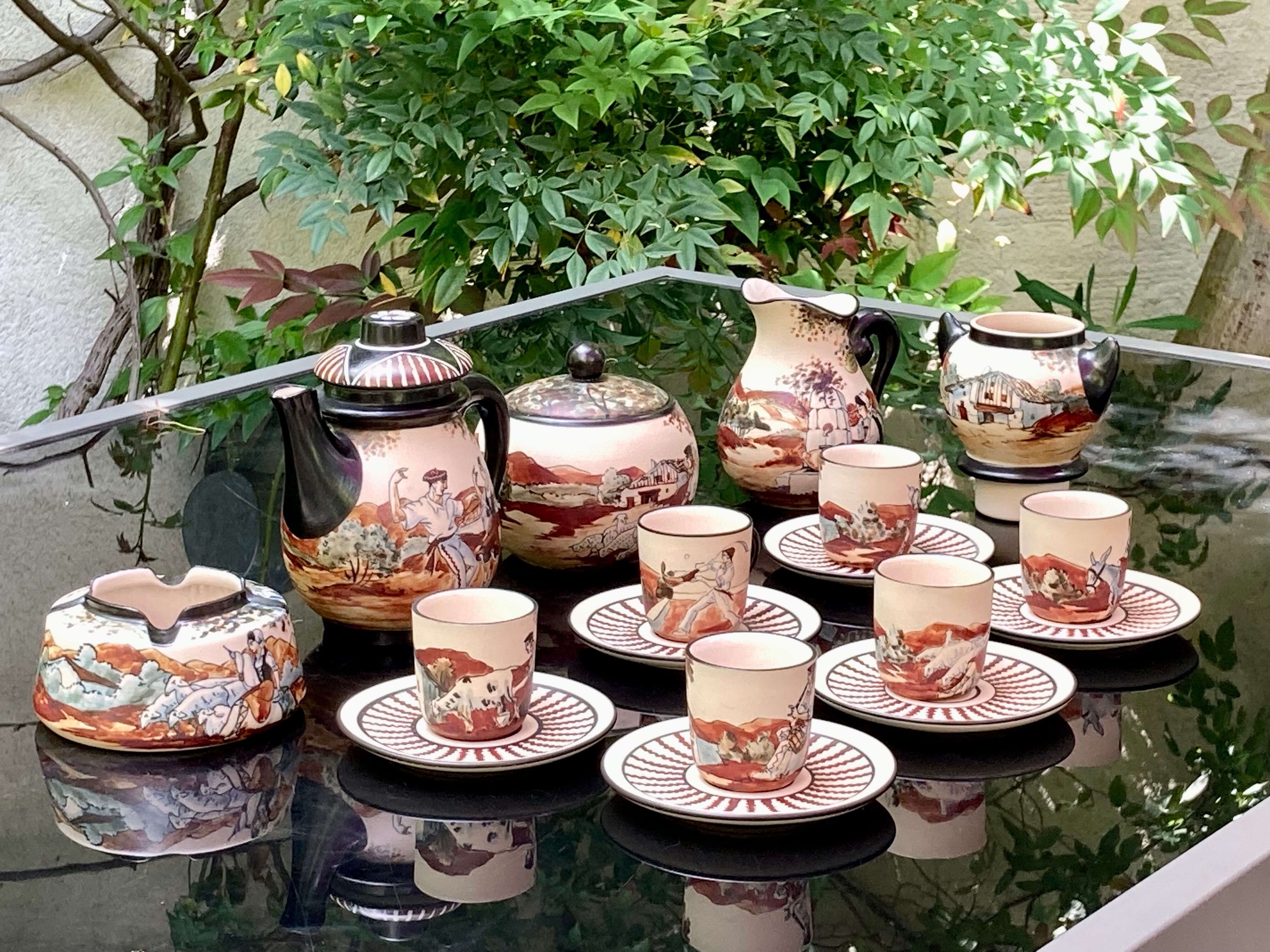 Full tea set - Grès de Ciboure