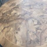 Round burr walnut coffee table