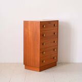 Retro chest of drawers with metal handles