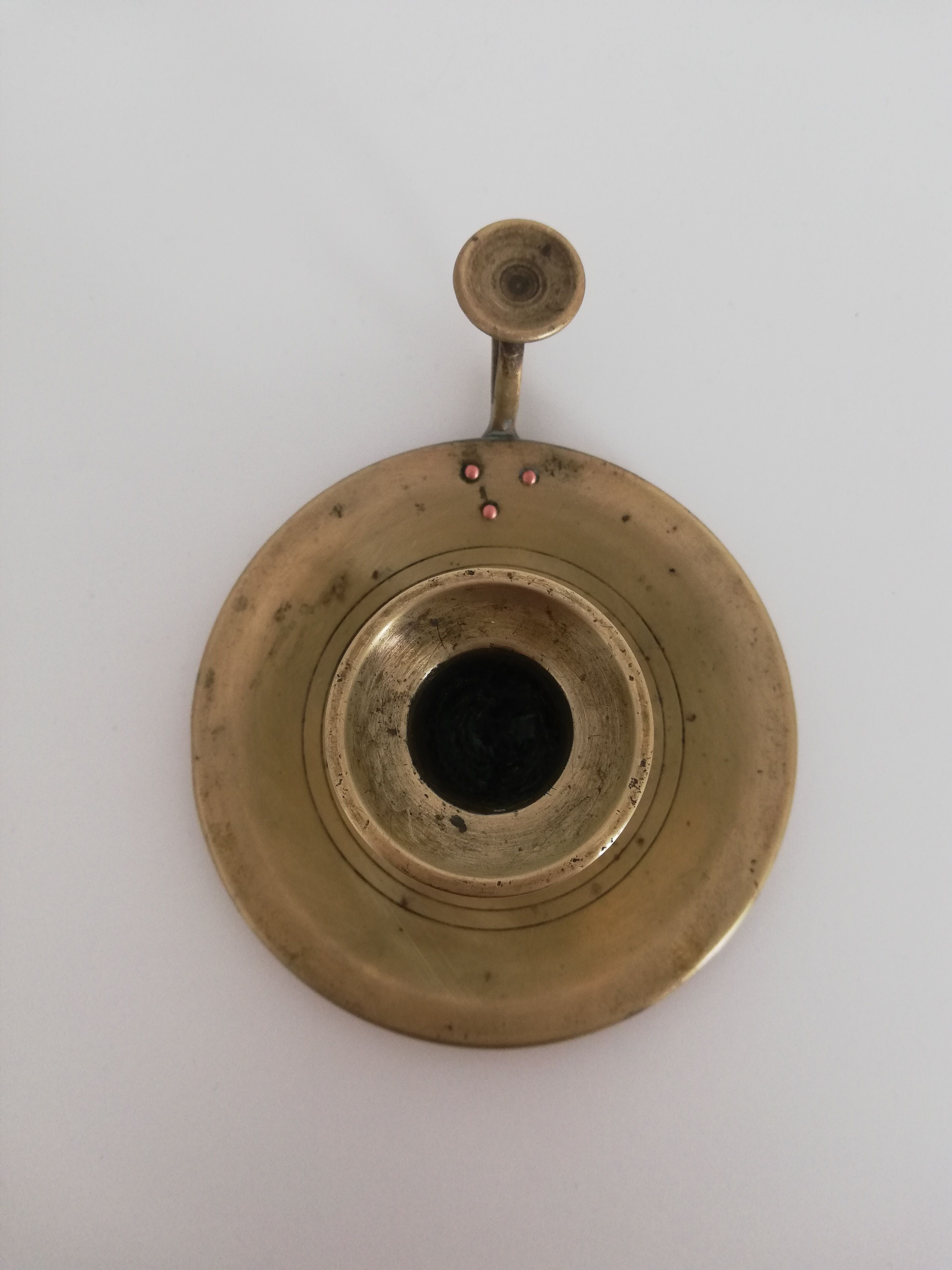 Vintage brass chamber candle holder