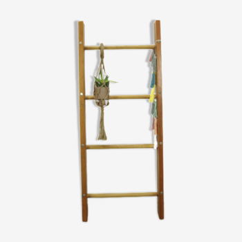 Vintage wooden decorative ladder