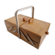 Sewing box worker wood vintage Scandinavian design