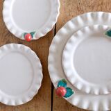 Service dessert in old strawberry Moutiers