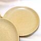 6 large vintage flat plates in beige stoneware Granit 1960s chic country