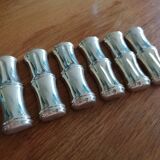 Series of 6 knife holders signed Ravinet and Denfert