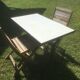 Bistro table with cast iron base