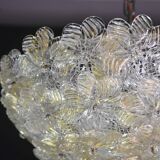 Murano Gold Ceiling Light Flower by Seguso for Venini, Italy, 1960s