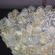 Murano Gold Ceiling Light Flower by Seguso for Venini, Italy, 1960s
