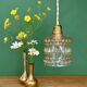 Vintage amber glass suspension globe