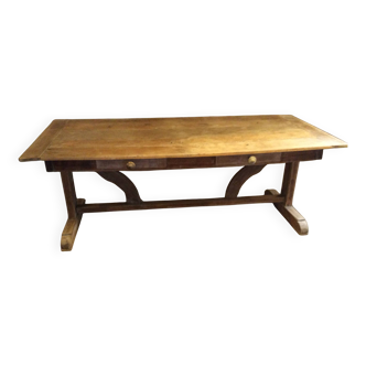 Table de ferme deux tiroirs