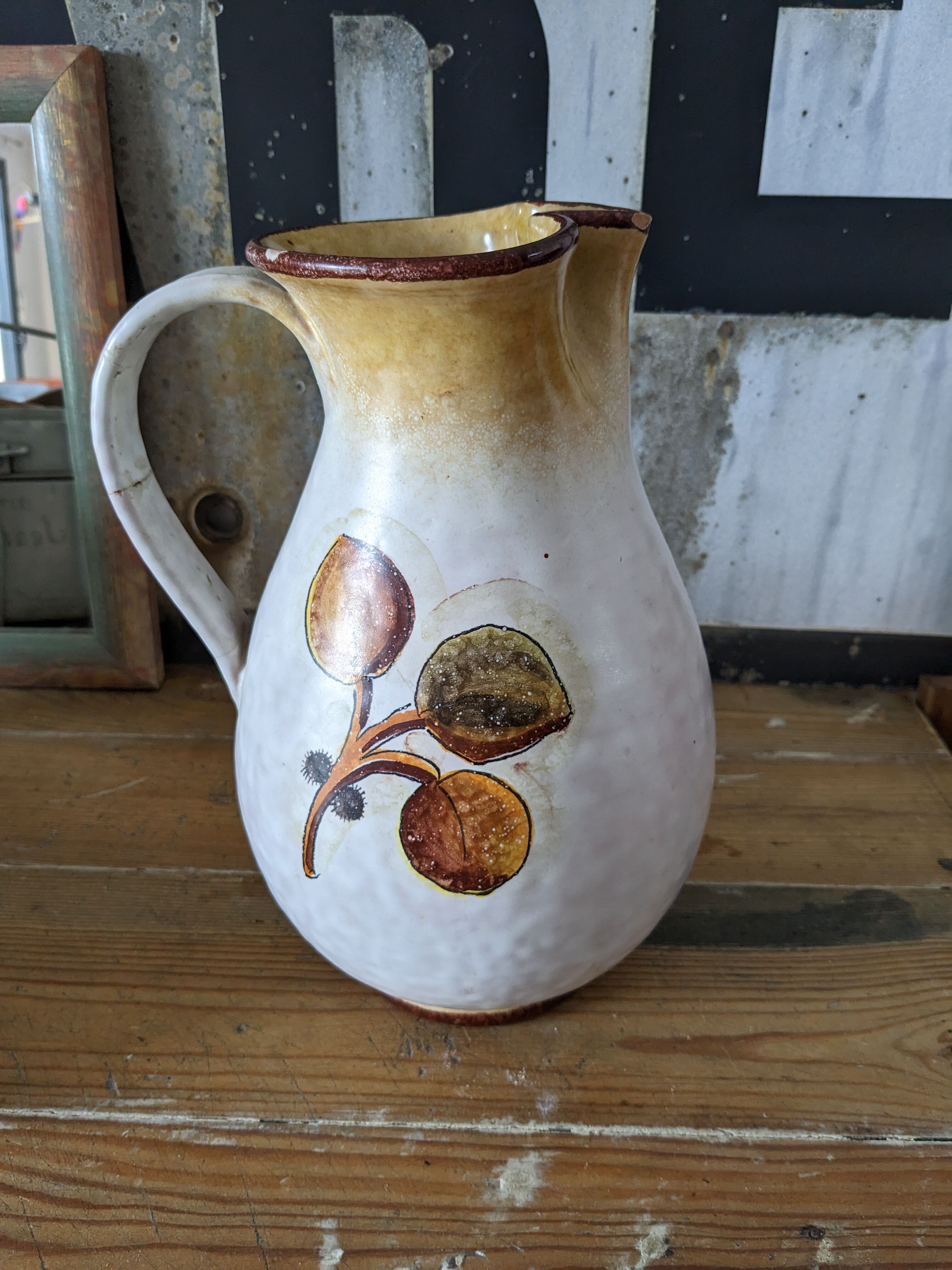 Ceramic pitcher from italy
