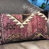 Handmade wool lumbar kilim pillow