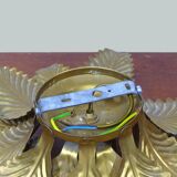 Vintage brass flower sconce 1970