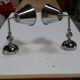 Pair of chrome wall lamps