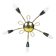 1950s sputnik spider CEILING LAMP brass stilnovo ära mid century