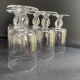6 Large twisted plain crystal glasses – Typical of the 1960s-1970's