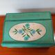 Vintage writing desk / storage (mid 1980) in solid wood, made and painted by hand