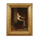 Painting signed G. Spangerberg and dated 1886, interior scene