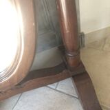 Swivel wooden mirror on stand